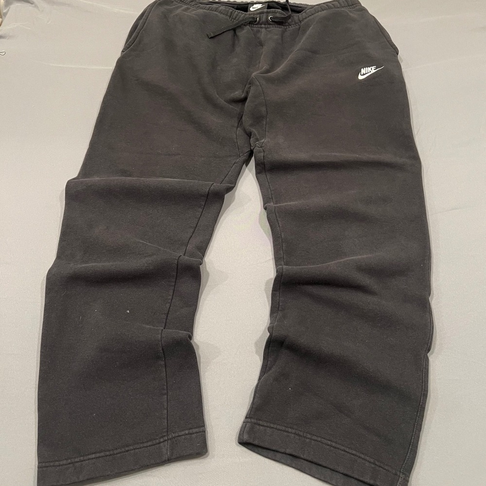 Nike Mens Sportswear Club Fleece Open Hem Sweatpants Black Large BV2707-010
